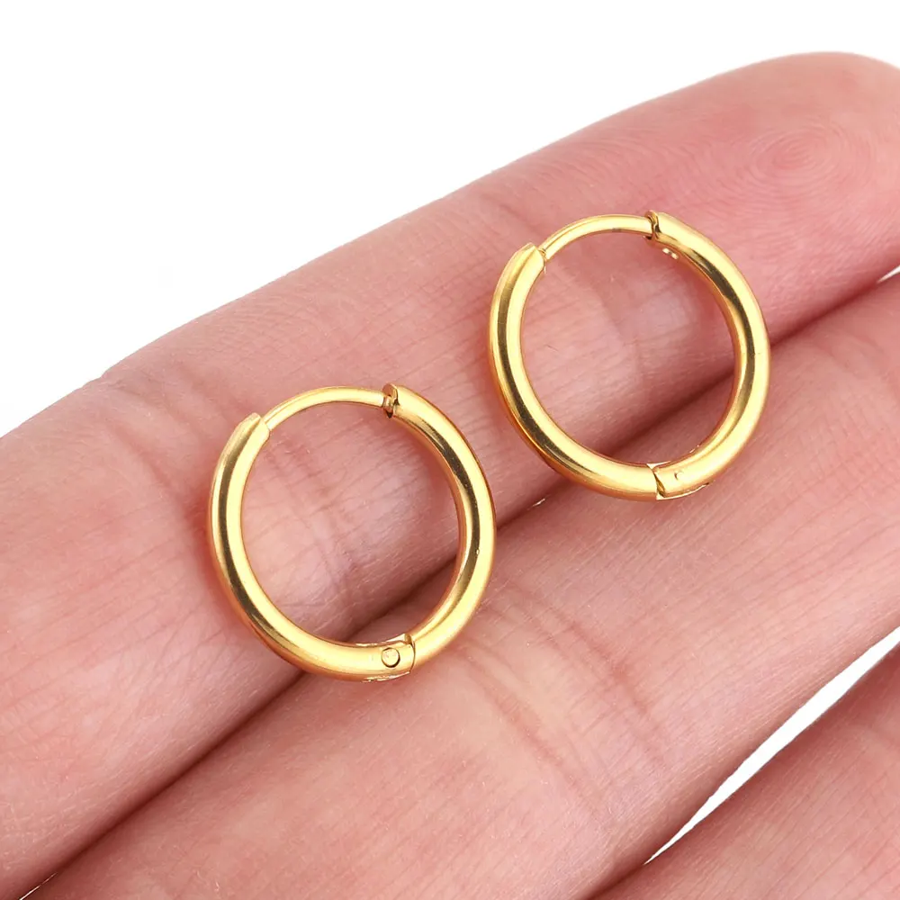 6pcs Stainless Steel Huggie Earring Hoop For Women Jewelry Set for Hypoallergenic Korean Earrings Female Jewelry Accessories