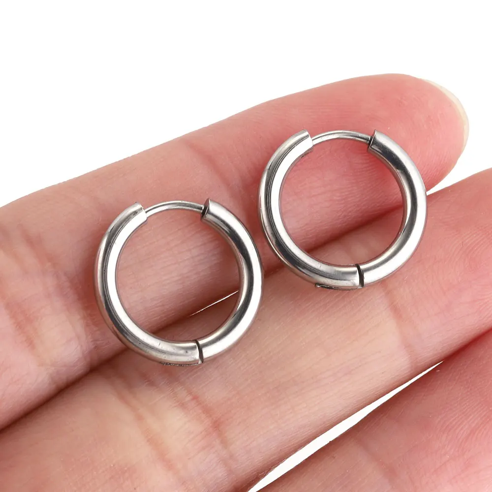 6pcs Stainless Steel Huggie Earring Hoop For Women Jewelry Set for Hypoallergenic Korean Earrings Female Jewelry Accessories
