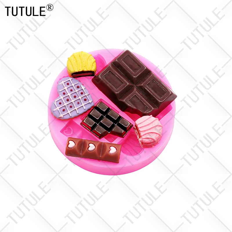 DIY Cartoon Ice Cream Candy Cakes Silicone Mold Handmade Chocolate Crafty Cakes Dessert Decoration Baking Gadgets Mold