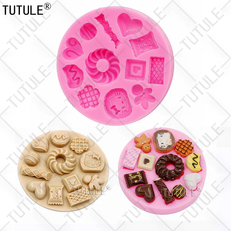 DIY Cartoon Ice Cream Candy Cakes Silicone Mold Handmade Chocolate Crafty Cakes Dessert Decoration Baking Gadgets Mold