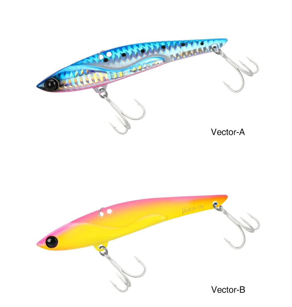 TSURINOYA 35g Teppan VIB Fishing Lure VECTOR DW38-C 105mm Vibration Shore Fishing Long Casting Metal Hard Bait Seabass Flounder
