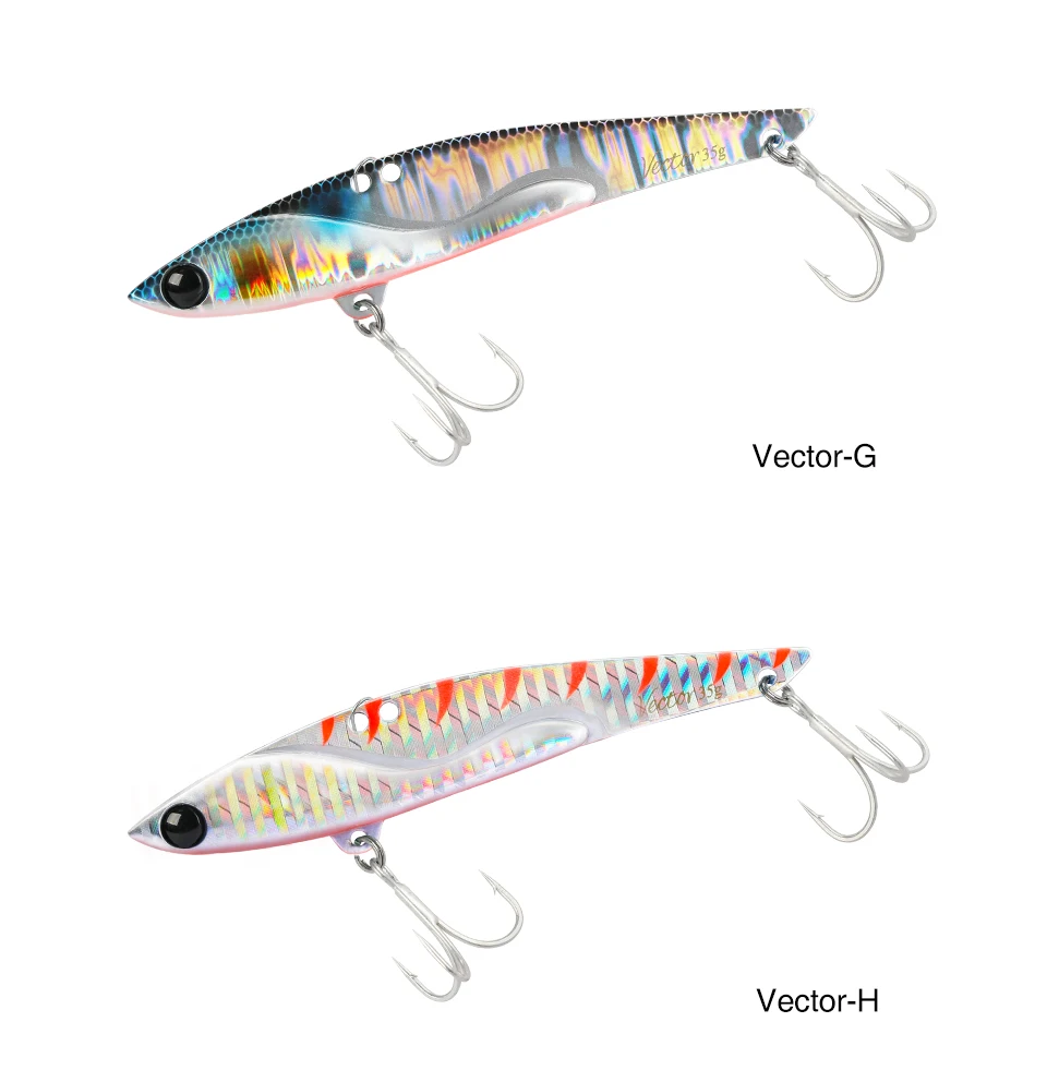 TSURINOYA 35g Teppan VIB Fishing Lure VECTOR DW38-C 105mm Vibration Shore Fishing Long Casting Metal Hard Bait Seabass Flounder