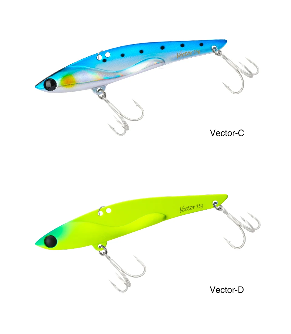 TSURINOYA 35g Teppan VIB Fishing Lure VECTOR DW38-C 105mm Vibration Shore Fishing Long Casting Metal Hard Bait Seabass Flounder