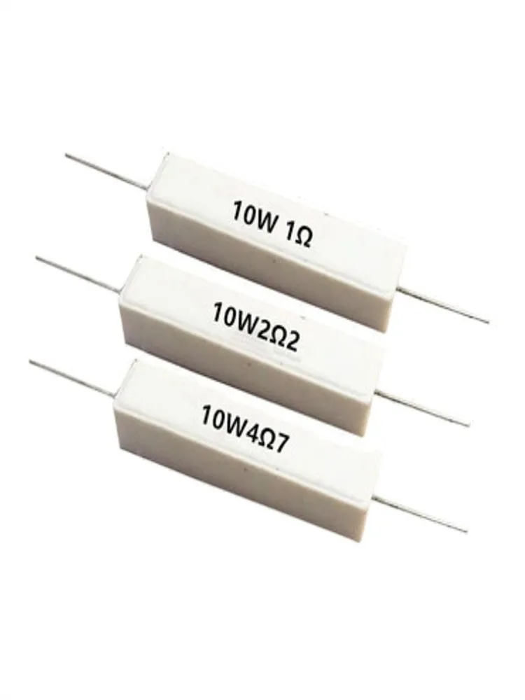 10/pcs 10W 5%Cement Resistor Power Resistance 0.1 ~ 10K 0.1R 0.5R 10R 50R 0.22 0.33 0.5 1 2 5 8 10 15 20 25 30 100 1K 2K 3K ohm