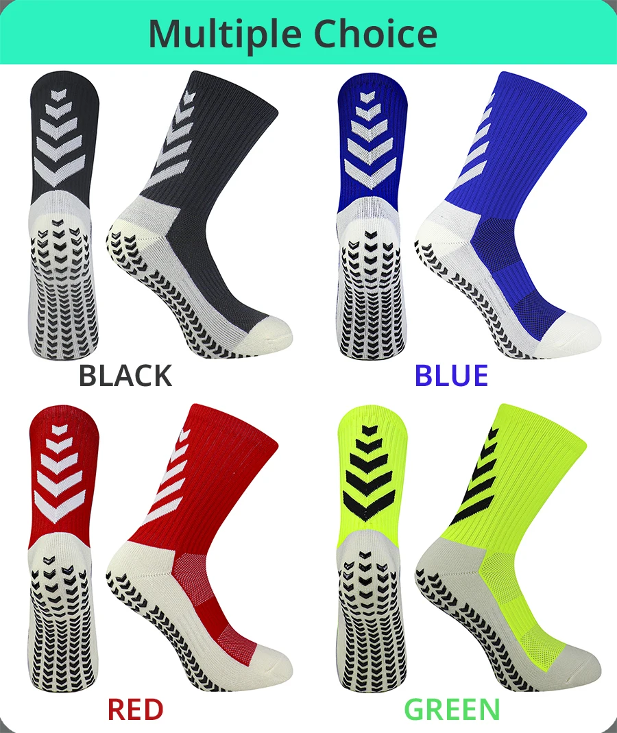 Football Socks Men Athletic Non Slip Soccer Socks Cushioned Breathable For Running Yoga Basketball Hiking Sports Grip Socks
