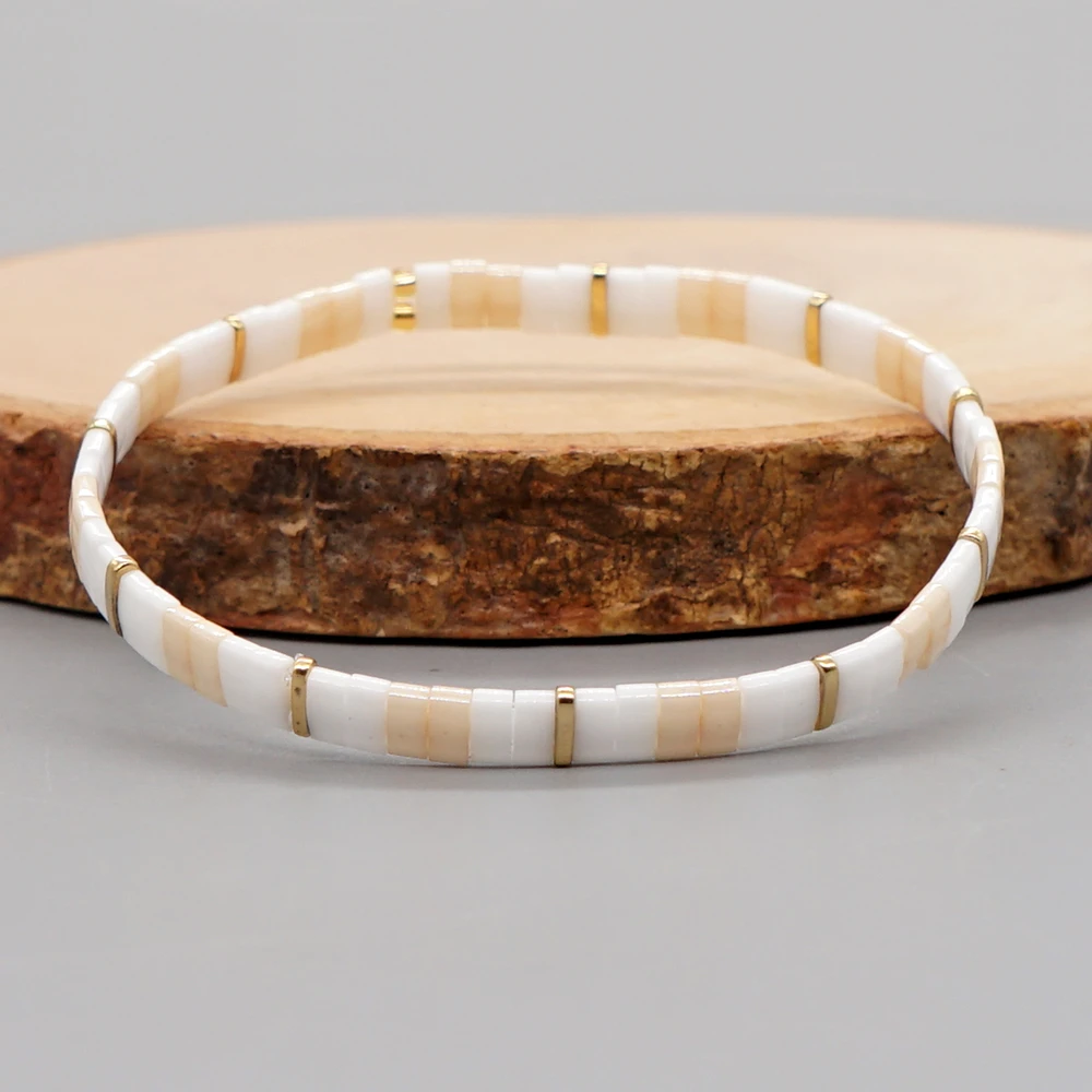 Go2BoHo Miyuki Tila Glass Bead Bracelets Wholesale Women's Jewelry Beaded Bracelet for Women Teens Gift 2021 Trend