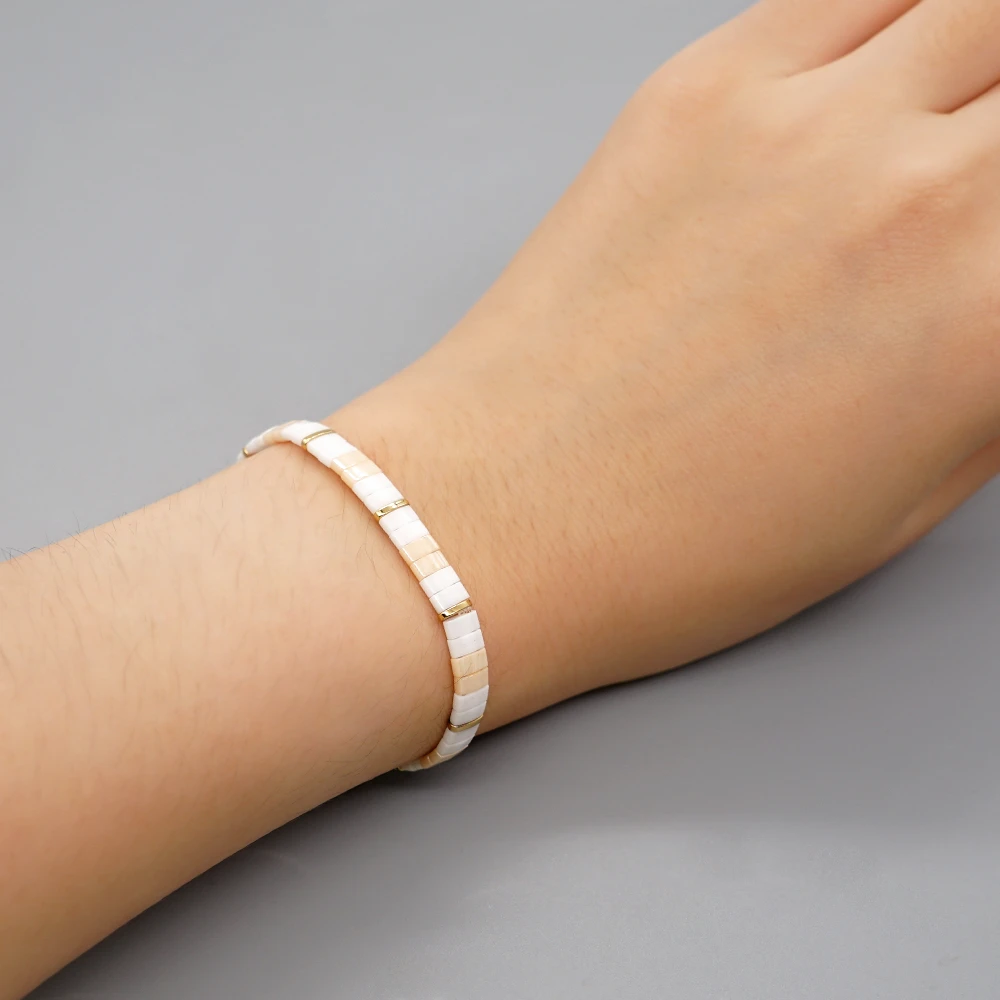 Go2BoHo Miyuki Tila Glass Bead Bracelets Wholesale Women's Jewelry Beaded Bracelet for Women Teens Gift 2021 Trend