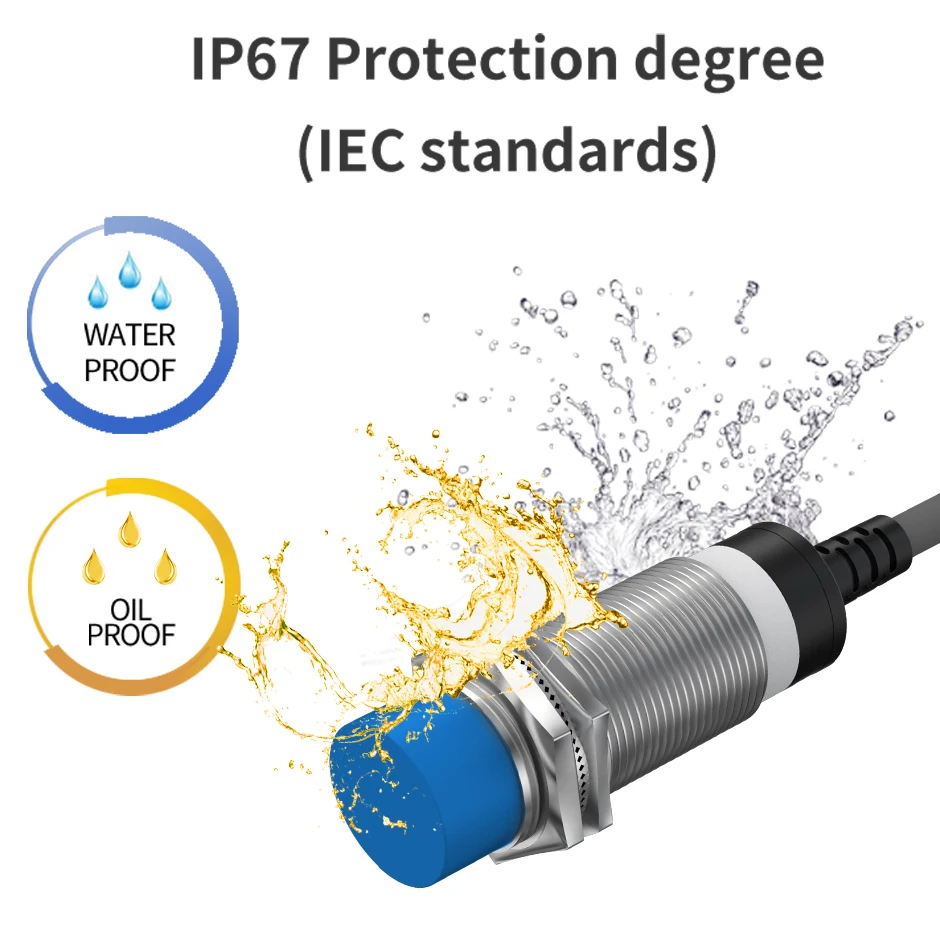 GTRIC M18 Series Industrial Proximity Switch Sensor Non-contact Distance 5mm 8mm NPN PNP 12-24V Non-Flush Flush