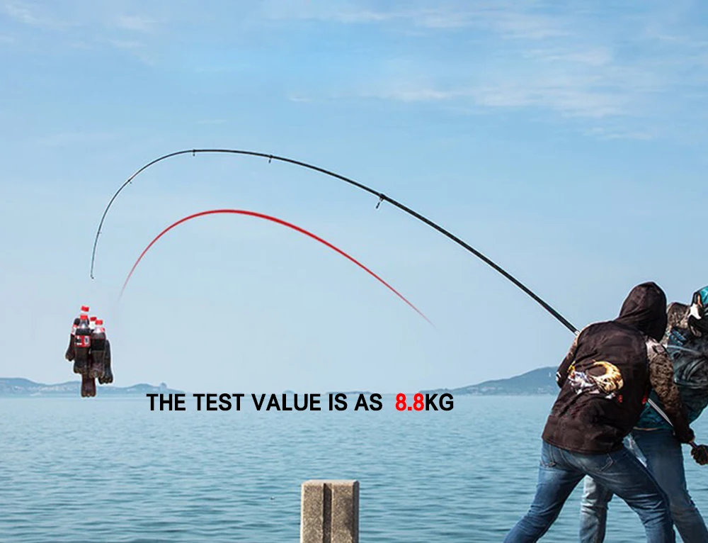 BIUTIFU Surf Rod 5.3/5.0/4.5/4.2/3.9m Telescopic Fishing Travel Spinning Power 60-200g Throw Surfcasting Shore Casting Pole