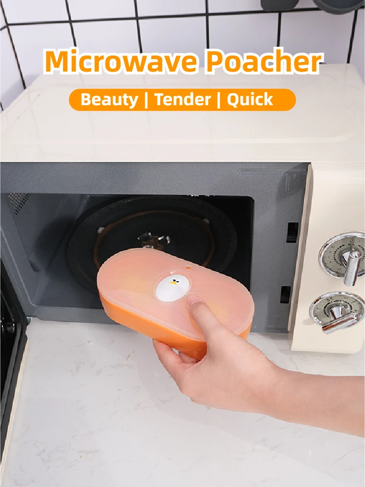Joie Egg Poacher Double Microwave Egg Poacher Egg Cooker Fried Egg Box Breakfast Steamed Egg Box Egg Tools Kitchen Tool Eggy