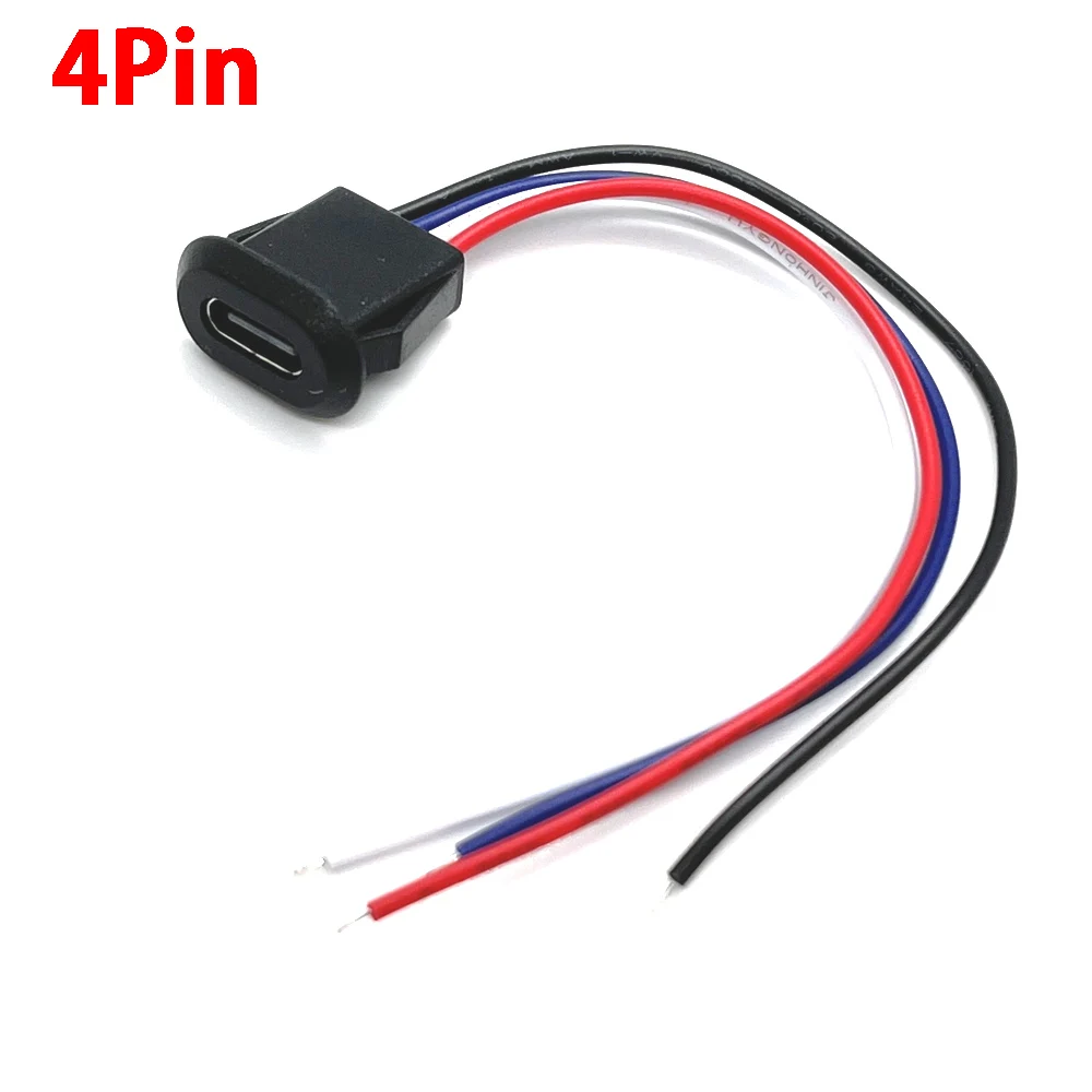 2Pin 4Pin 6Pin USB 2.0 Female Power Jack 2P 4P 6P USB2.0 Charging Port Connector Data Interface with Cable USB Charger Socket