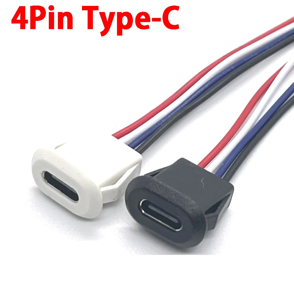 2Pin 4Pin 6Pin USB 2.0 Female Power Jack 2P 4P 6P USB2.0 Charging Port Connector Data Interface with Cable USB Charger Socket