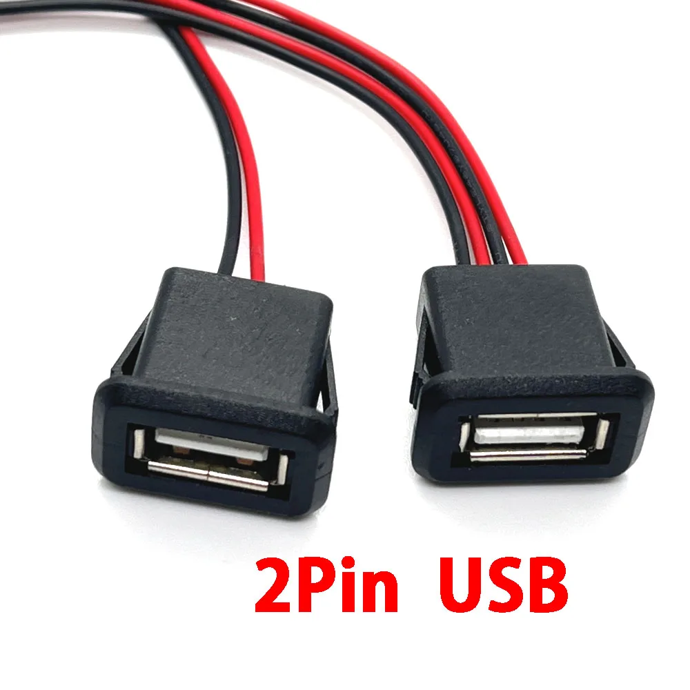 2Pin 4Pin 6Pin USB 2.0 Female Power Jack 2P 4P 6P USB2.0 Charging Port Connector Data Interface with Cable USB Charger Socket