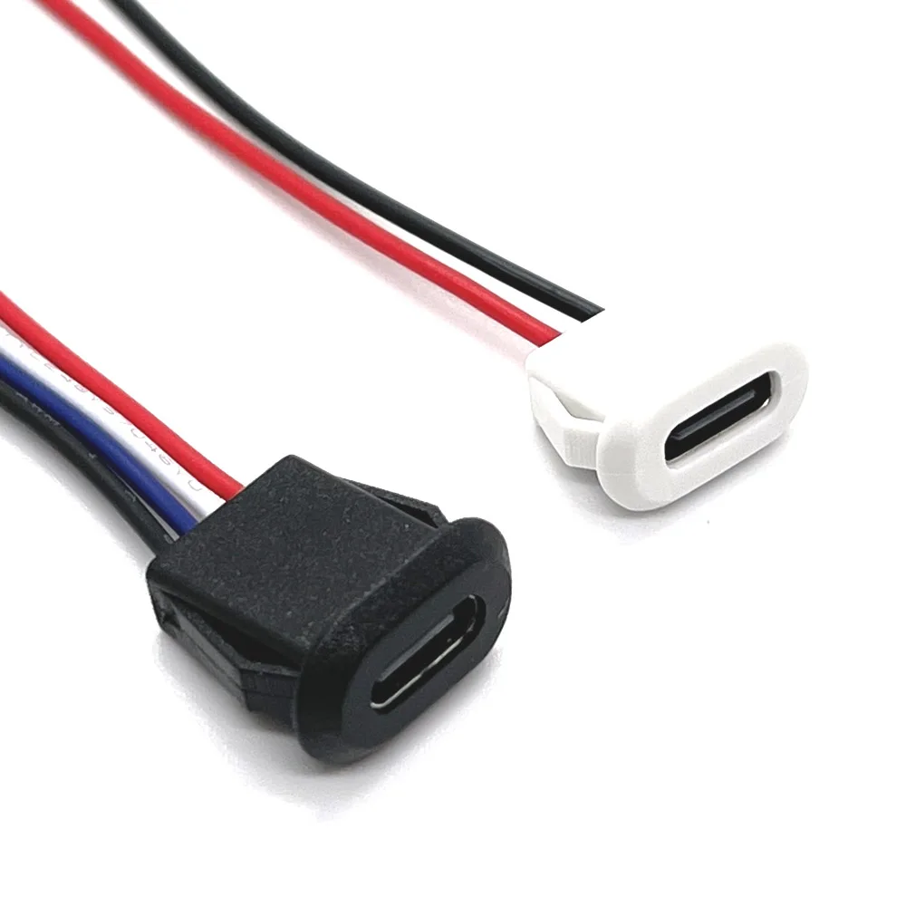2Pin 4Pin 6Pin USB 2.0 Female Power Jack 2P 4P 6P USB2.0 Charging Port Connector Data Interface with Cable USB Charger Socket