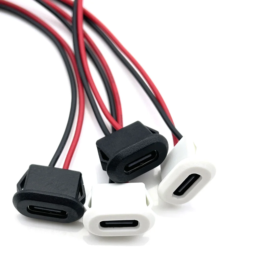 2Pin 4Pin 6Pin USB 2.0 Female Power Jack 2P 4P 6P USB2.0 Charging Port Connector Data Interface with Cable USB Charger Socket