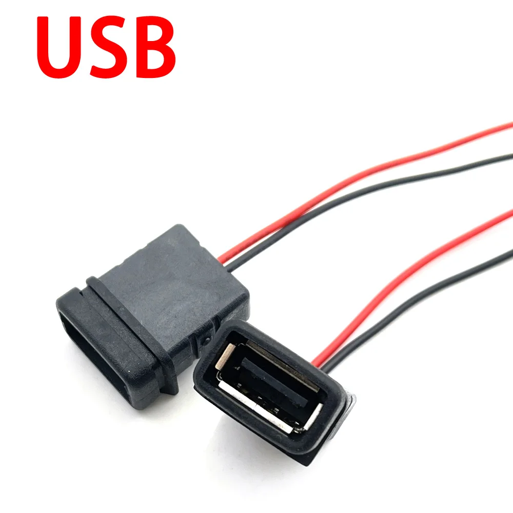 2Pin 4Pin 6Pin USB 2.0 Female Power Jack 2P 4P 6P USB2.0 Charging Port Connector Data Interface with Cable USB Charger Socket