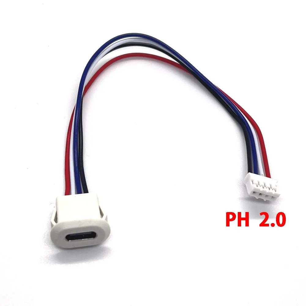 2Pin 4Pin 6Pin USB 2.0 Female Power Jack 2P 4P 6P USB2.0 Charging Port Connector Data Interface with Cable USB Charger Socket