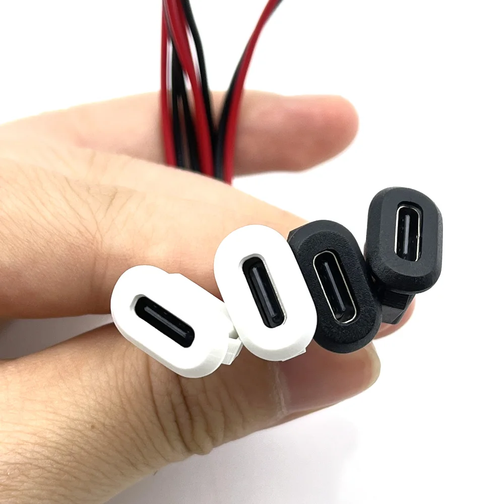 2Pin 4Pin 6Pin USB 2.0 Female Power Jack 2P 4P 6P USB2.0 Charging Port Connector Data Interface with Cable USB Charger Socket