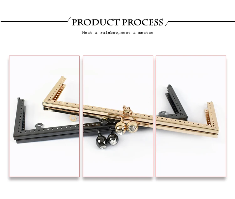 1/2Pcs Deepeel 20.5cm Square Bags Handle Handbag Sewing Brackets Purse Frame Metal Clasp DIY Bag Handles Sew Hardware Accessory