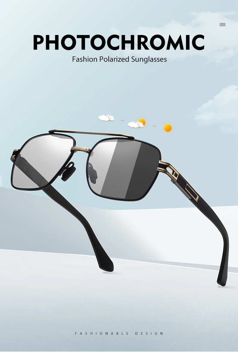 CoolPandas High Quality Sunglasses Polarized Men Women Photochromic UV400 Protection Driving Sun Glasses Unisex Chameleon Lens