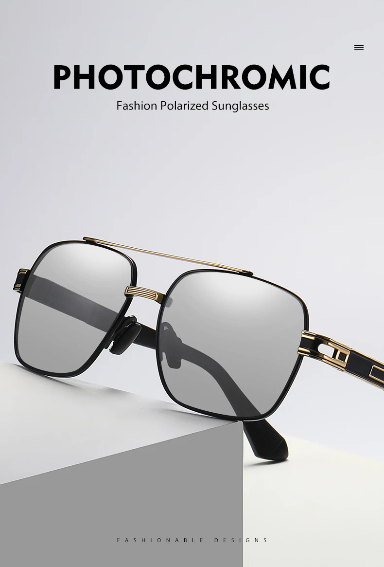 CoolPandas High Quality Sunglasses Polarized Men Women Photochromic UV400 Protection Driving Sun Glasses Unisex Chameleon Lens