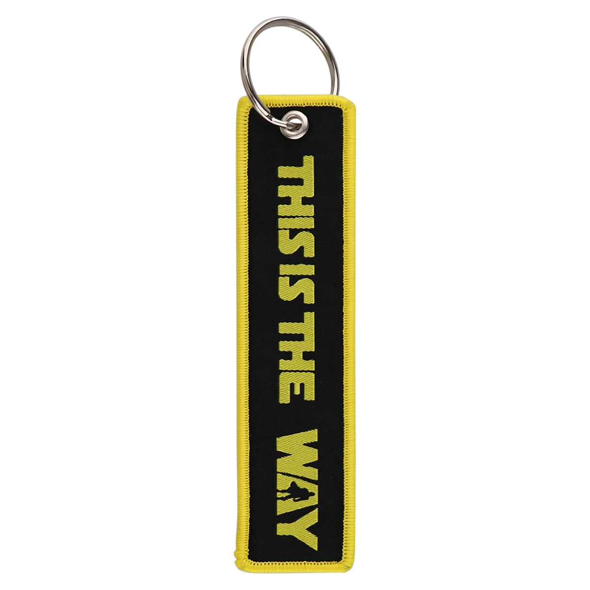 KKZ906 This Is The Way Motorcycle Keychain For Driver Men Gifts Cars Key Tag Embroidery Mandalorian Keyring Fashion Trinket
