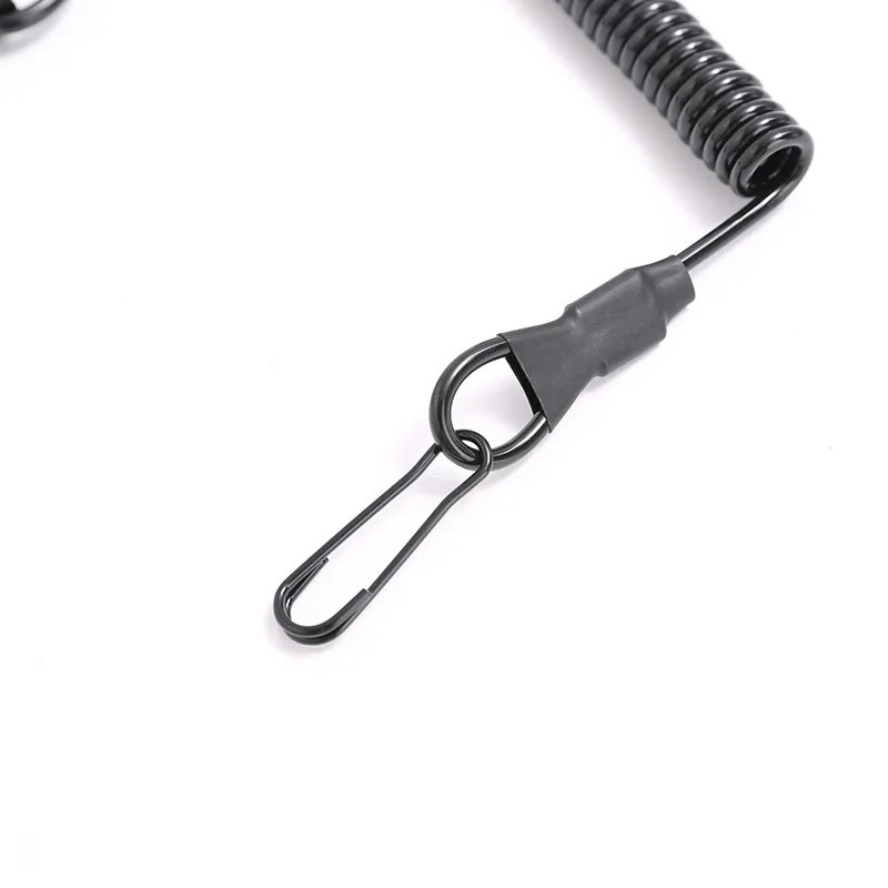 Elastic Lanyard Rope Tactical Anti-lost Military Spring Safety Strap Gun Rope For Key Ring Chain Flashlight Hunting Accessories