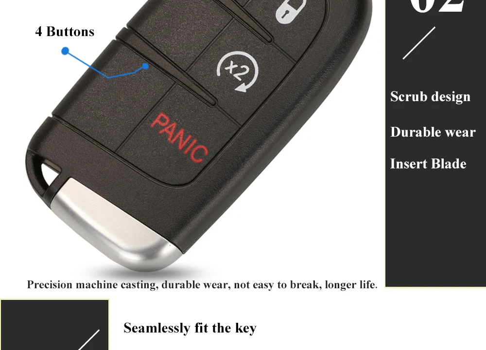 jingyuqin 2/3/4/5 Button Smart Remote Key M3N40821302 Fob 433MHz For Jeep Grand Cherokee 2013-2020 ID46 pcf7945 7953 Car Key Fob
