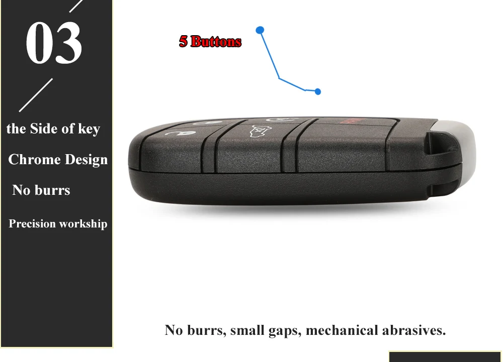 jingyuqin 2/3/4/5 Button Smart Remote Key M3N40821302 Fob 433MHz For Jeep Grand Cherokee 2013-2020 ID46 pcf7945 7953 Car Key Fob
