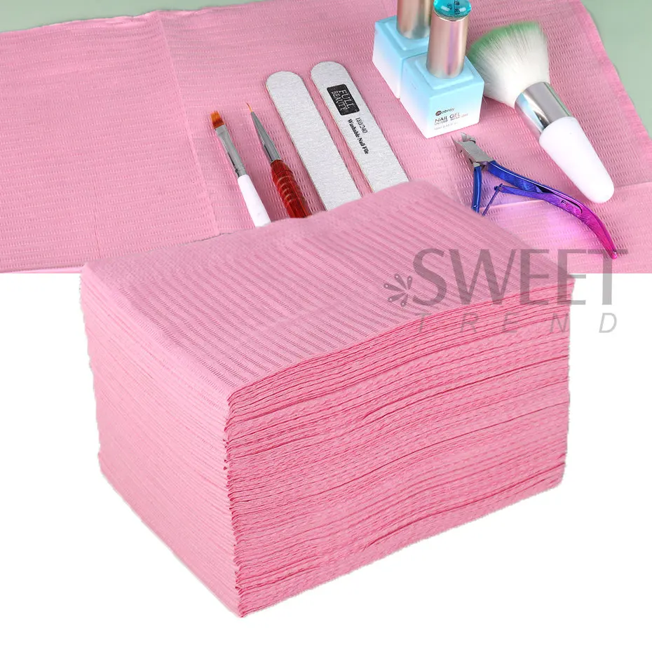 20/50pcs Waterproof Disposable Nail Table Mat Foldable Protection Pad Tool Practice Cleaning Hand Paper Manicure Accessories Set