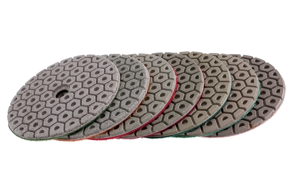 7PCS/Set Super 4Inch Stone Polishing Pads Wet 100mm Wet Polishing Pad For Granite Marble Concrete Grinding Discs