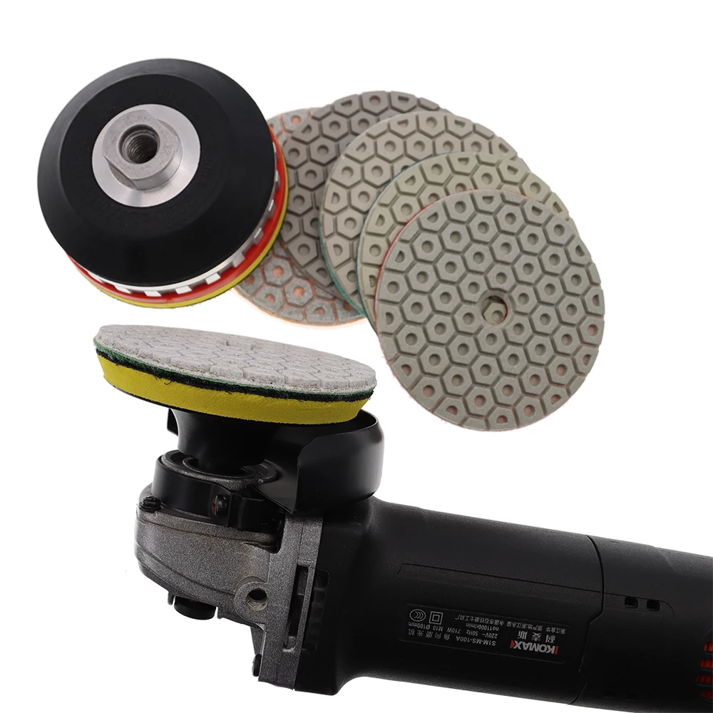 7PCS/Set Super 4Inch Stone Polishing Pads Wet 100mm Wet Polishing Pad For Granite Marble Concrete Grinding Discs