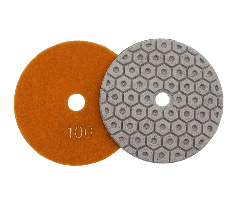 7PCS/Set Super 4Inch Stone Polishing Pads Wet 100mm Wet Polishing Pad For Granite Marble Concrete Grinding Discs