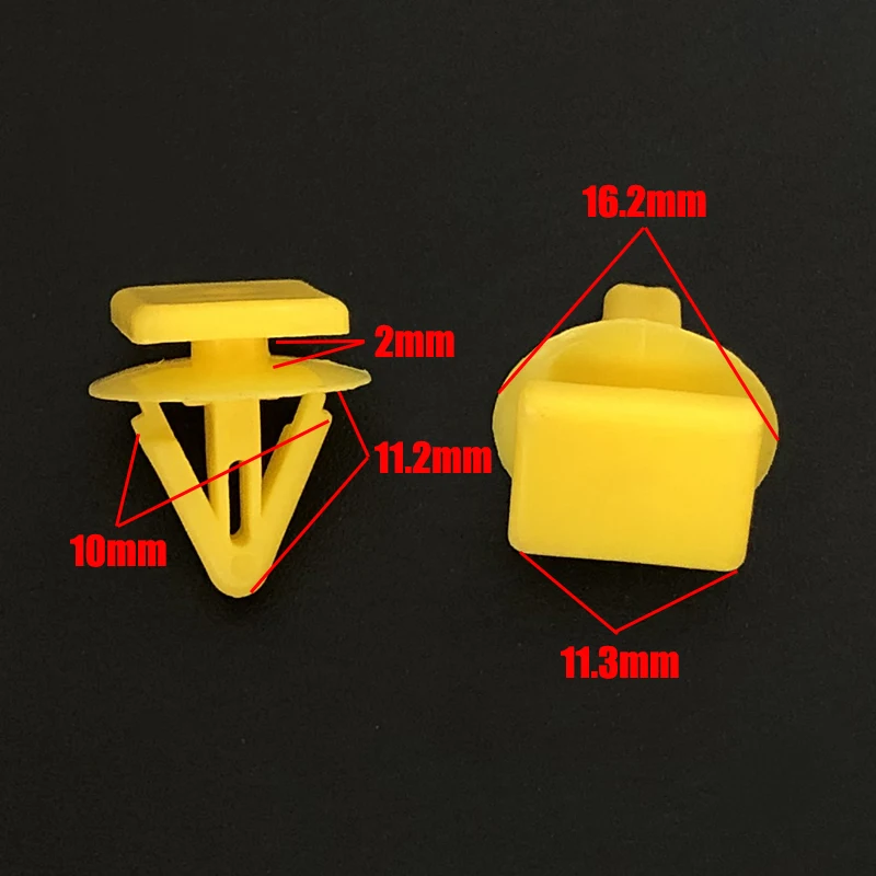 100/20X Trim Clips For Hyundai Car Door Interior Trim Panel Retaining Clips Rivets Plastic Fixed Fastener Accessories 11mm Hole
