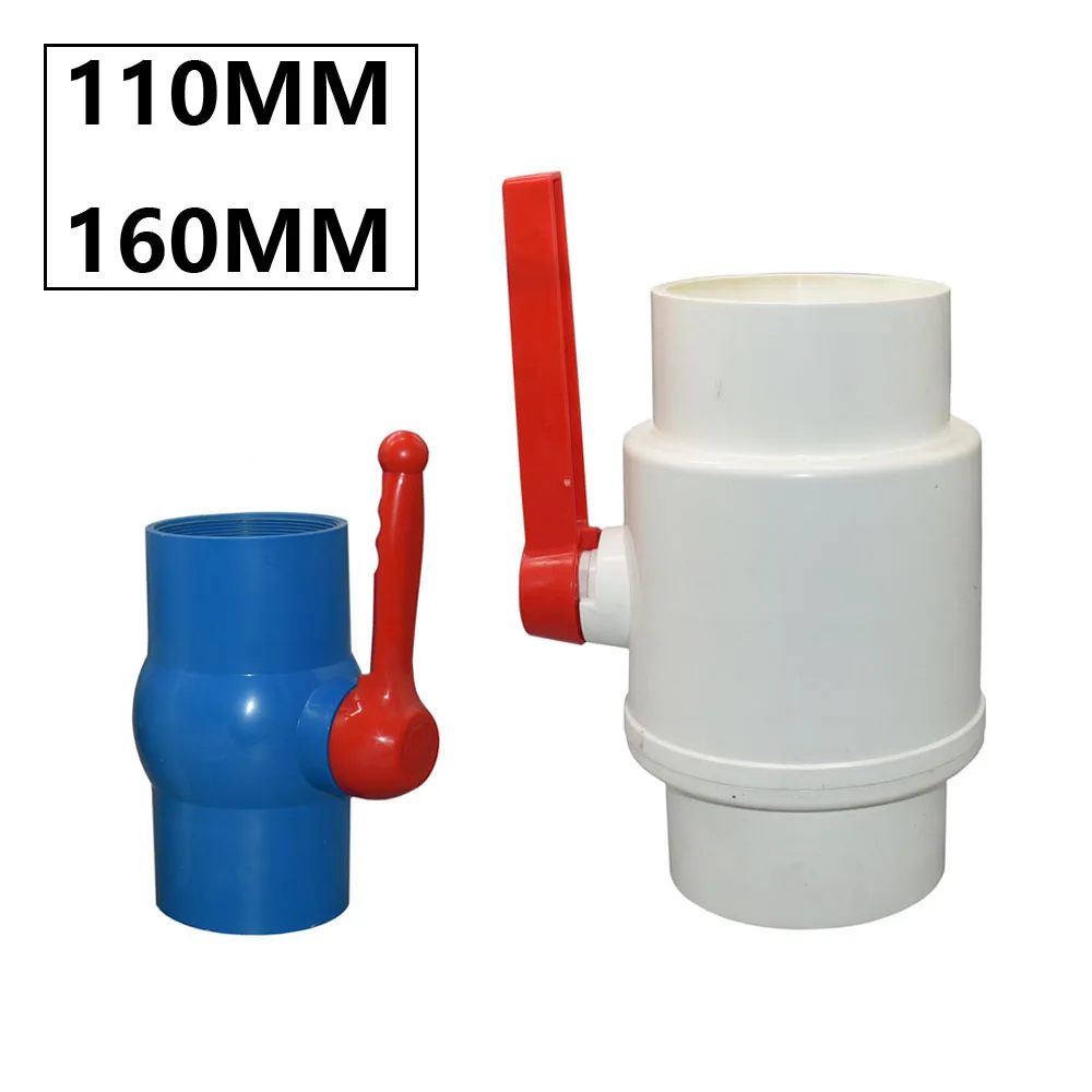 20~90mm Thread and Socket Type PVC Ball Valve Garden Irrigation Fittings Switch Ball Valve DN15/20/25/32/40/50/65/80