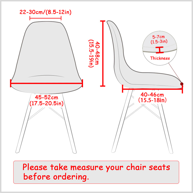 Velvet Shell Chair Cover Stretch Armless Dining Chair Covers Solid Color Elastic Bar Dining Seat Cover Home Hotel Party Banquet