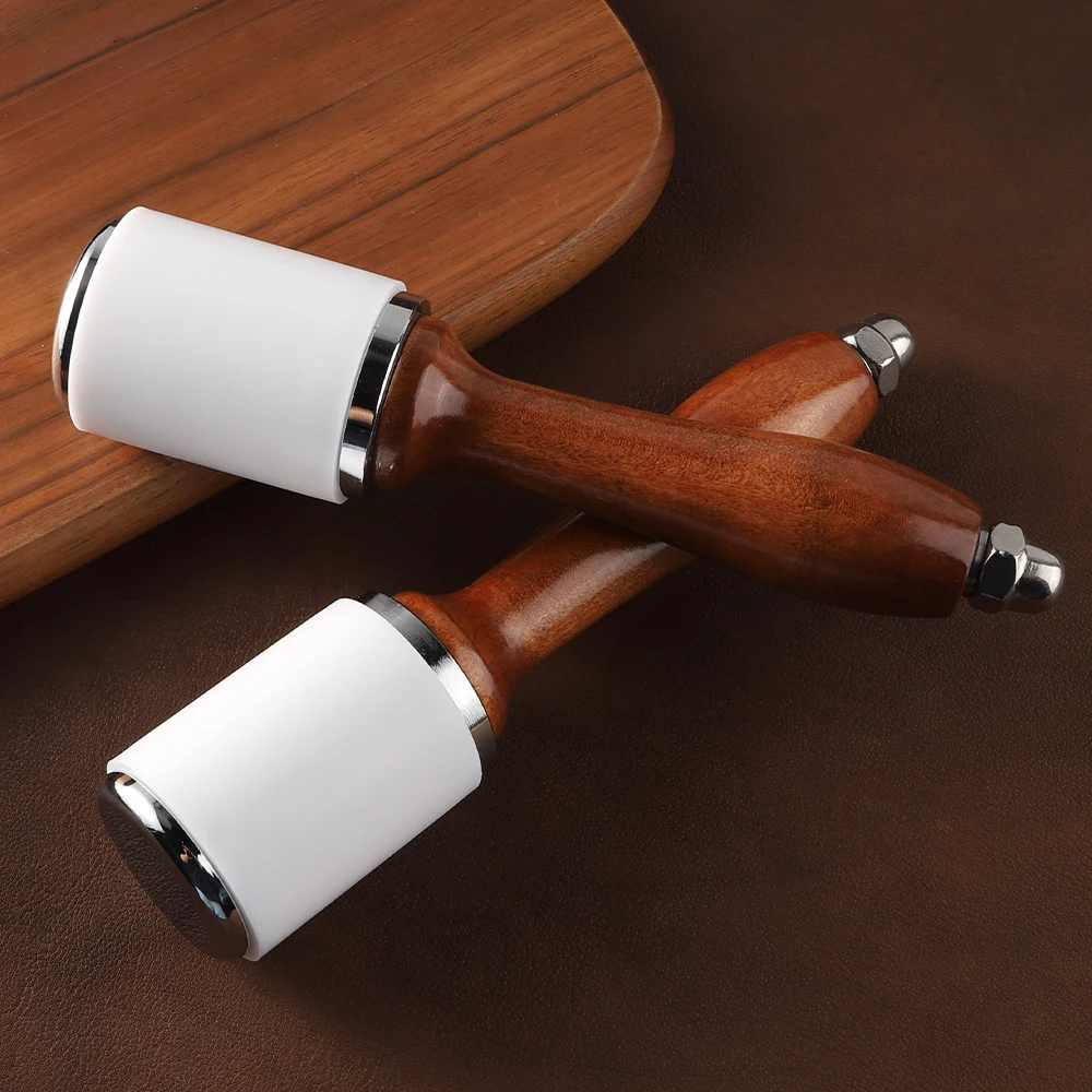 WUTA Professional Leather Carve Hammer 460g Nylon Hammers Mallet Wood Handle For Leathercraft Punch Printing Percussion DIY Tool