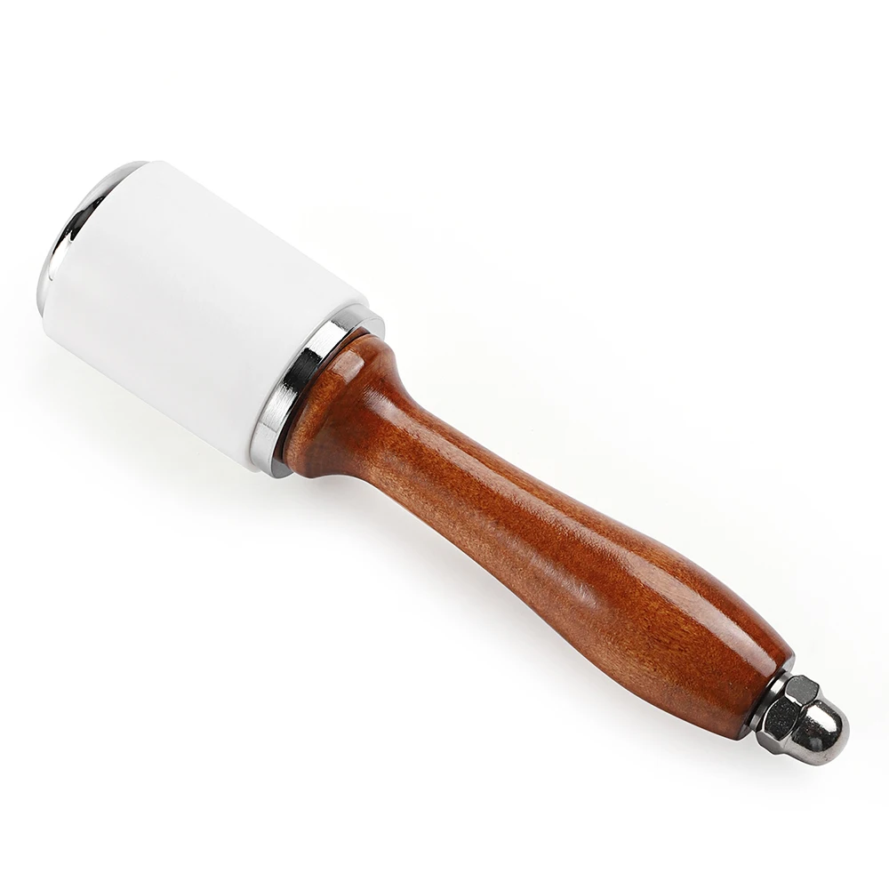 WUTA Professional Leather Carve Hammer 460g Nylon Hammers Mallet Wood Handle For Leathercraft Punch Printing Percussion DIY Tool