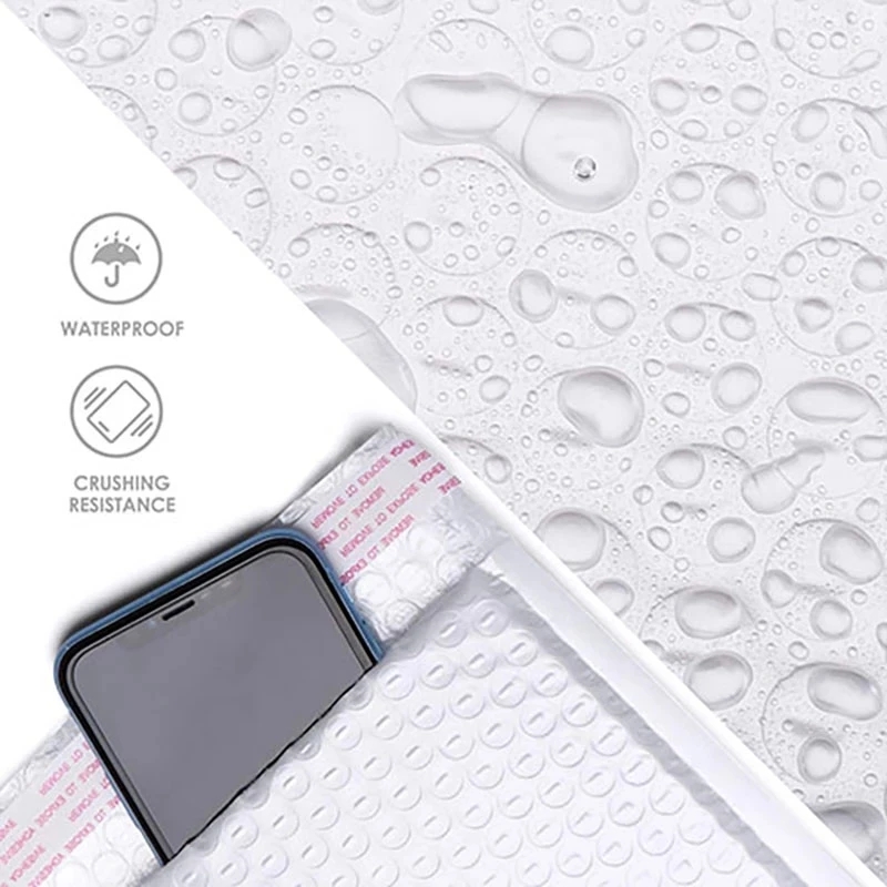 10-50Pcs Bubble Envelopes White Foam Shipping Bags Poly Bubble Mailers Pad Self Seal Packing Bags 11cm 15cm 23cm Wholesale
