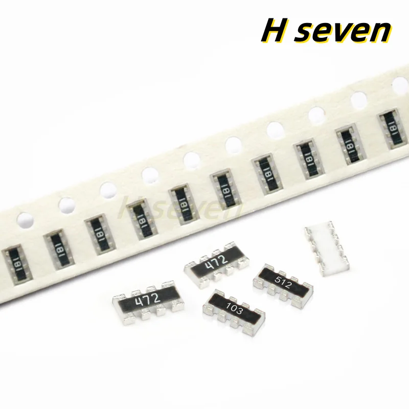 100pcs 0603x4 8P4R 4D03 5% 3216 1206 Chip Resistor Networks Arrays 0 10 100 470 ohm 0R 10R 100R 470R 1K 10K 20K 100K 470K 1M