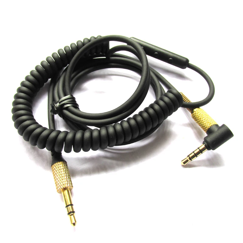 Replacement Audio Cable for Marshall Major II 2 3 III Monitor MID Headphones Cord with Mic Volume Control/No volume 1 key