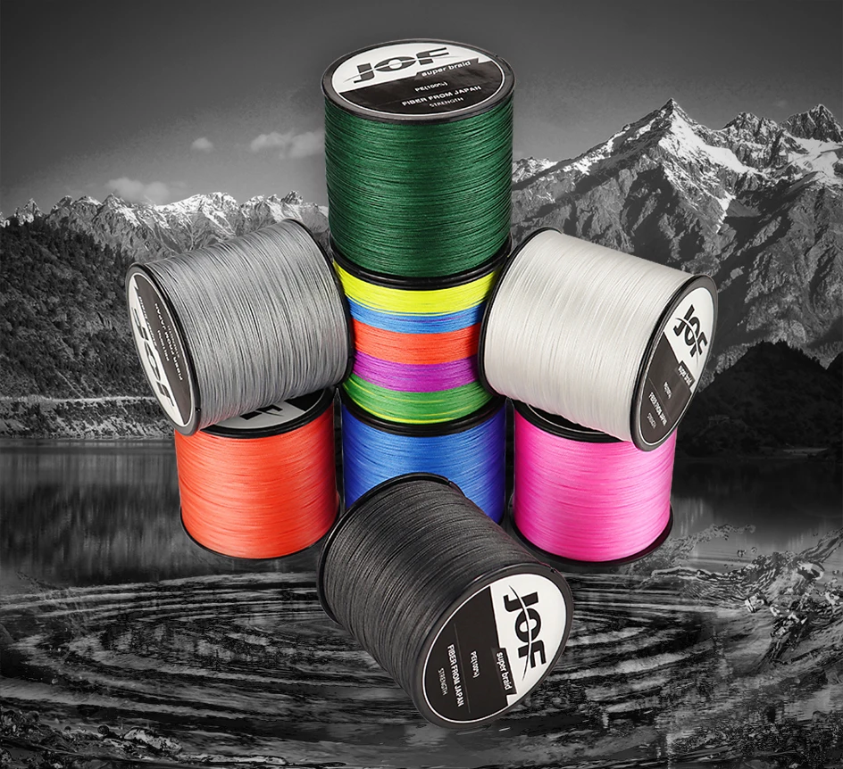 JOF 4 Strands Braided Fishing Line Multifilament 300M 500M 1000M Carp Fishing Japanese Braided Wire All For Fishing Accessories