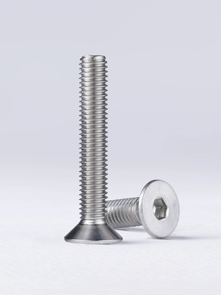 M2 M2.5 M3 M4 M5 M6 M8 DIN7911 304 A2 Stainless Steel Hexagon Hex Socket Flat Countersunk Head Furniture Screws Allen Bolts