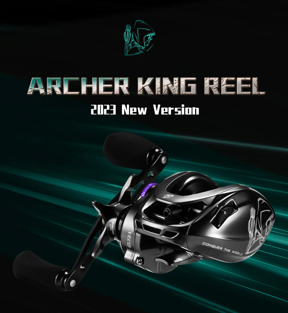 Soloking GKA200 Pro Baitcasting Reel Fishing Reels 9KG Drag Power 6+1 BB Drag Clicker Sound Baitcaster Reel 베이트 릴