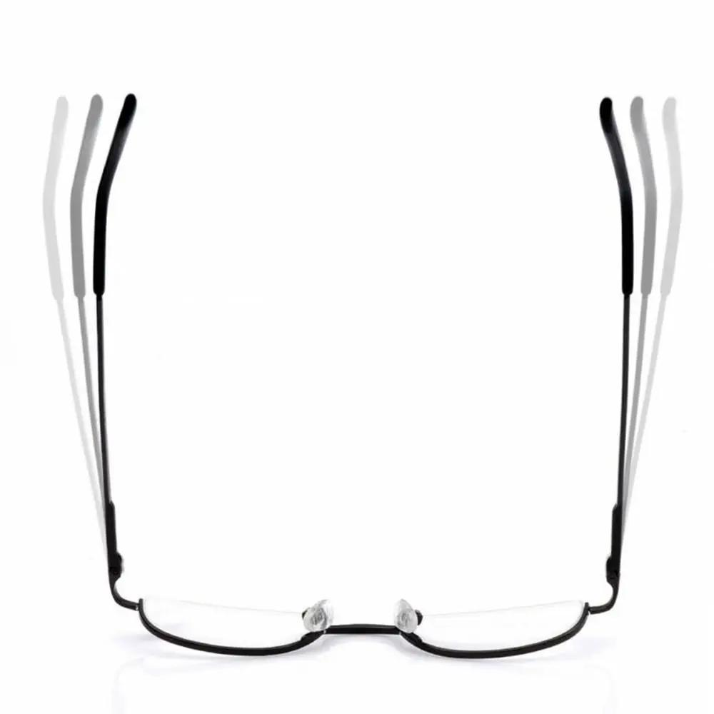 +1.00~+4.0 Unisex Reading Glasses Spring Hinge Metal Half Moon Reading Glasses Ultra Light Resin Eyeglasses Half Frame Glasses