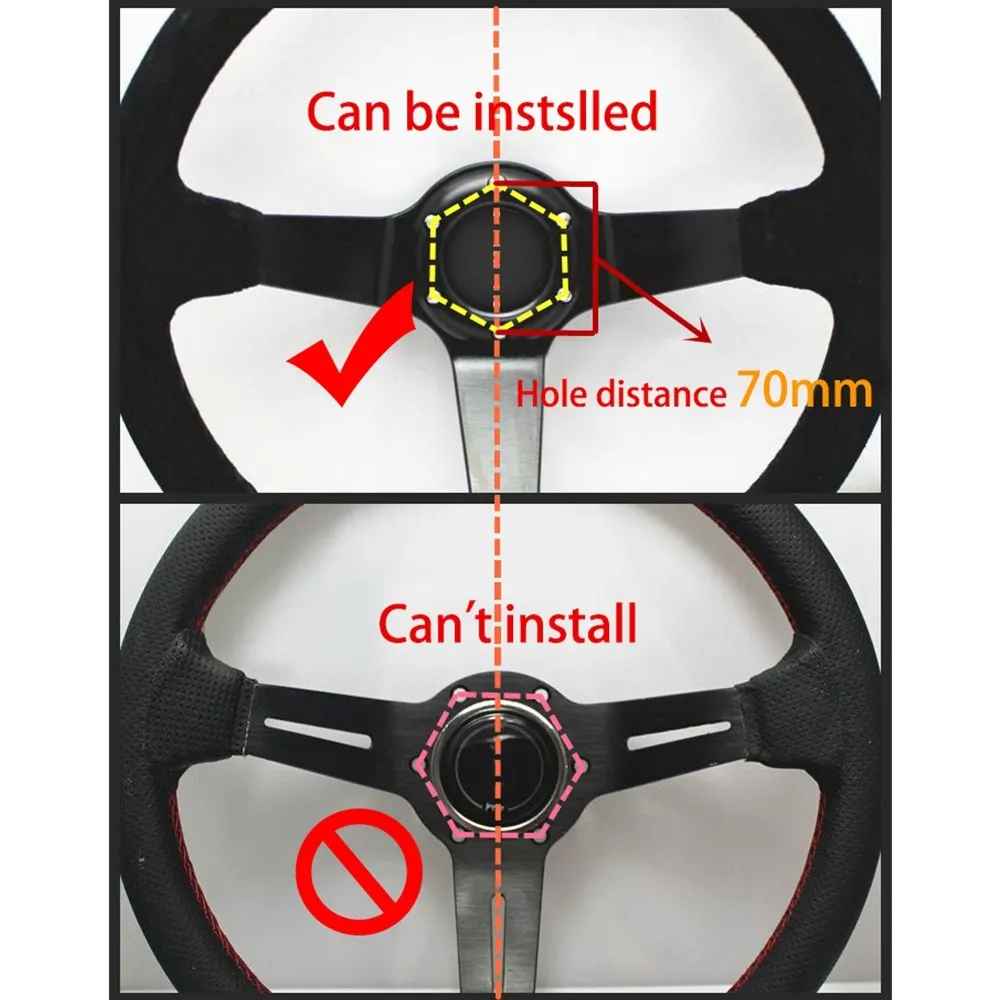 Universal 13/14inch game Steering Wheel Adapter Plate 70mm Racing PCD game Modification For Logitech G29 G920 G923