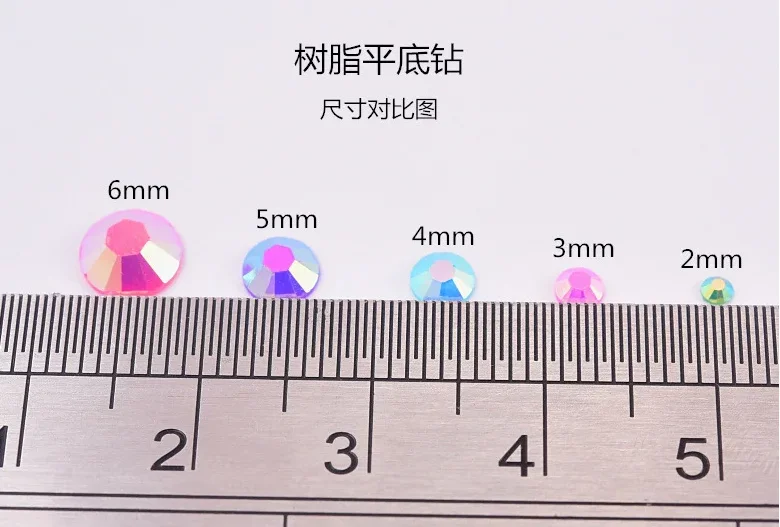 Bulk Wholesale Jelly Color AB Transparent AB 2mm,3mm,4mm,5mm,6mm Facets FlatBack Resin Rhinestone Nail Art Garment Decoration