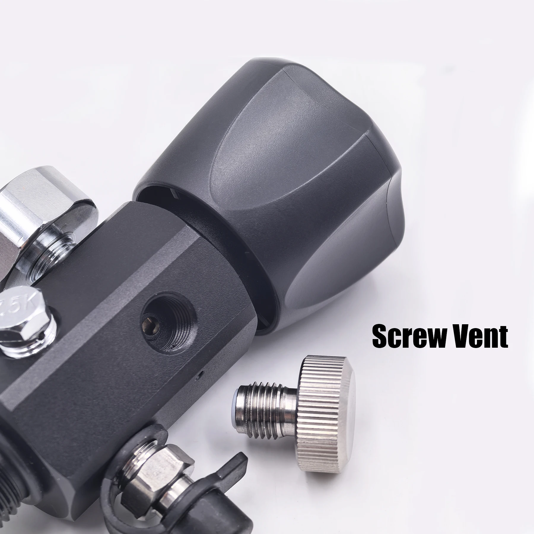 High Pressure DIN Valve Adapter with Gauge Hose, Tank Fill Station Cylinder Refill Charging Valve, M18*1.5, 5/8