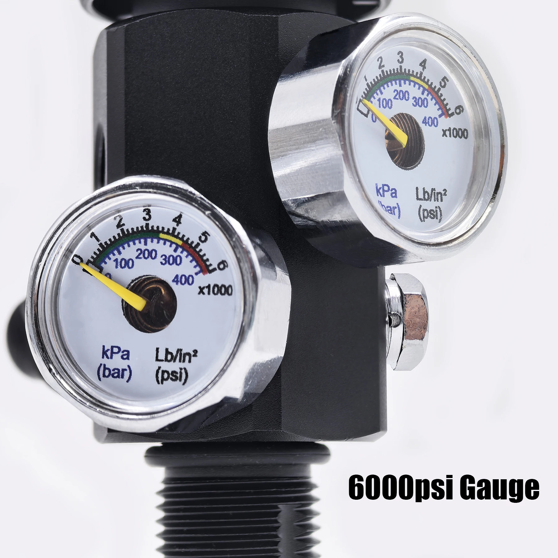 High Pressure DIN Valve Adapter with Gauge Hose, Tank Fill Station Cylinder Refill Charging Valve, M18*1.5, 5/8