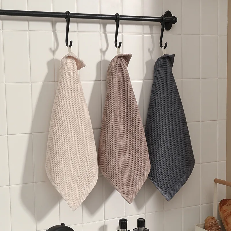 4/6Pcs Cotton Dishcloth Soft Absorbent Kitchen Towel Household Cleaning Cloth Kitchen Tools Gadgets Wash Cloth
